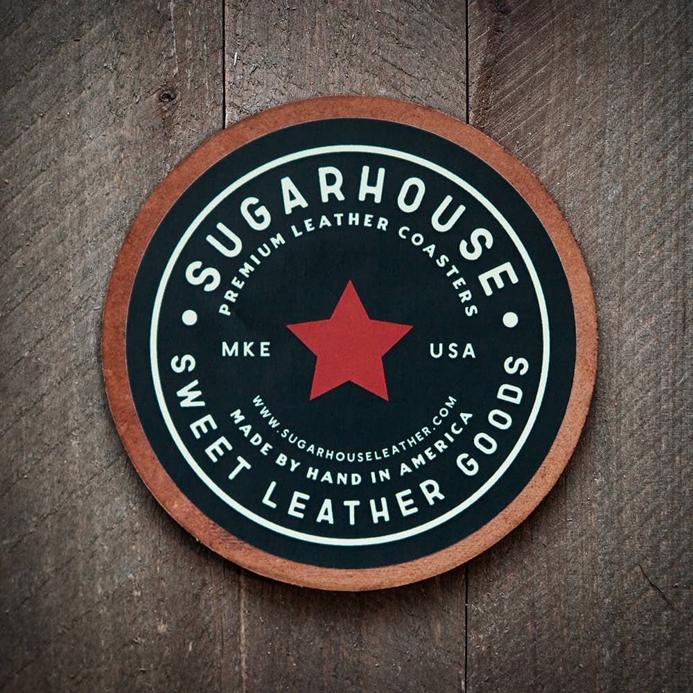 Strong Coffee Leather Coaster