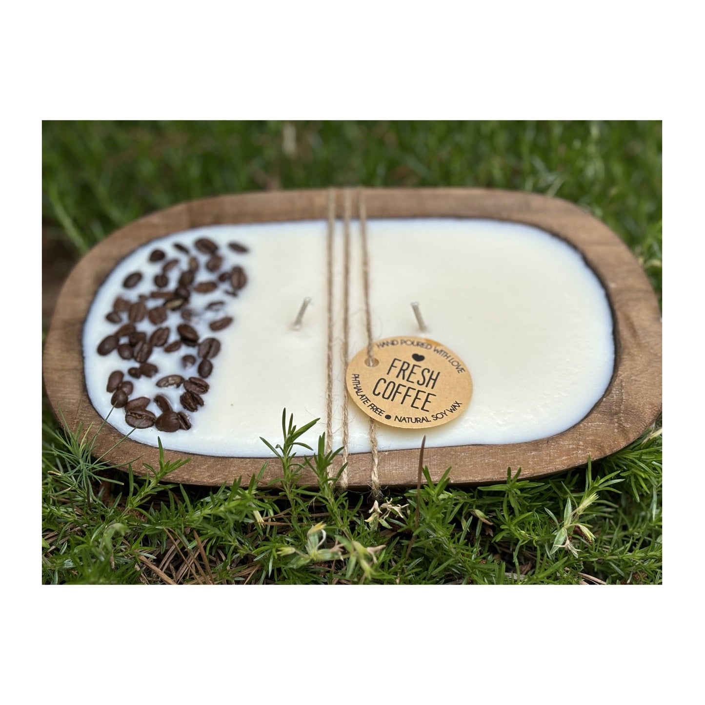 Fresh Coffee Scented Soy Dough Bowl - Coffee Scented Candle
