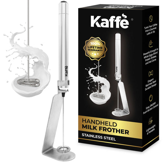 Kaffe Handheld Milk Frother with Stand
