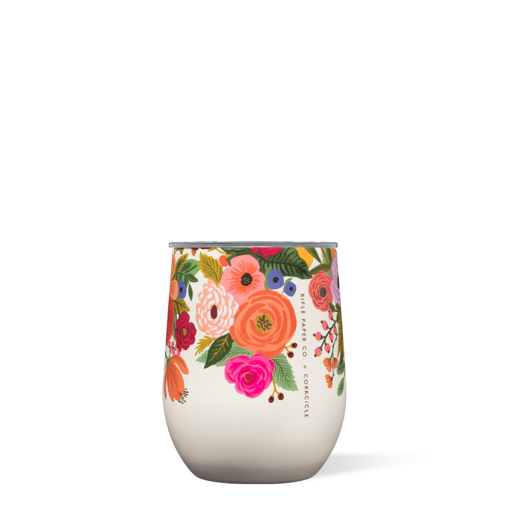 Corkcicle Stemless - 12oz Rifle Paper - Garden Party Cream