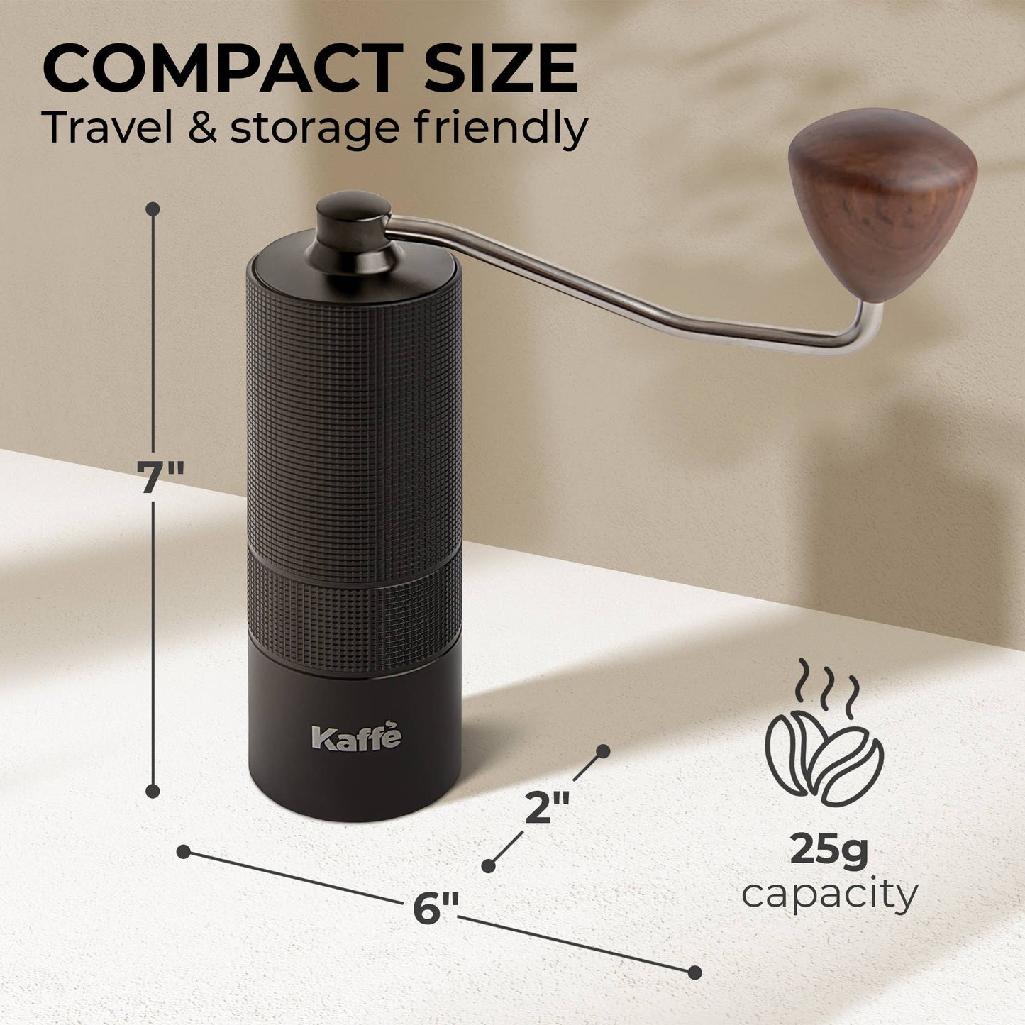 Kaffe Handheld Manual Burr Coffee Grinder - KF2071