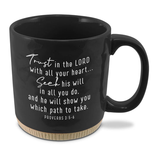 LCP Coffeecup Powerful Words Faith Black 16oz