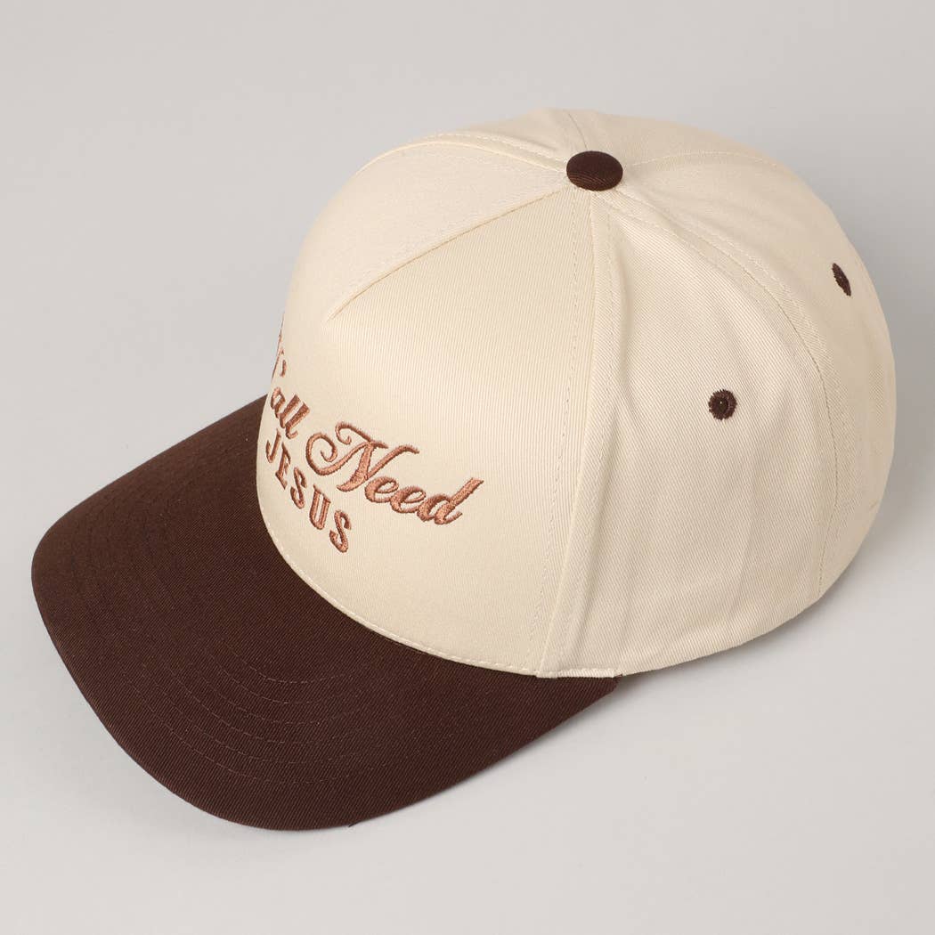 Y'all Need Jesus Lettering Embroidered Trucker Hat
