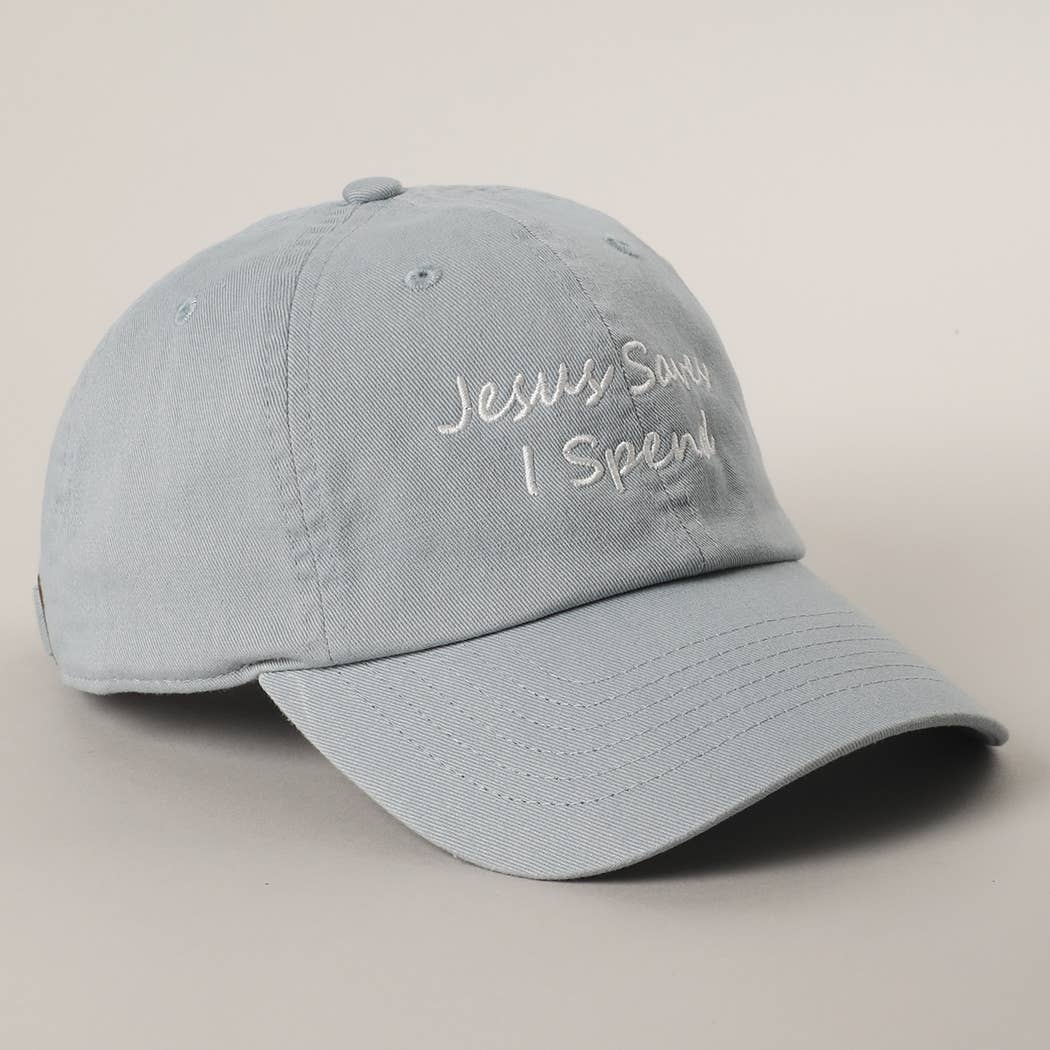 Jesus Saves I Spend Embroidery Baseball Cap