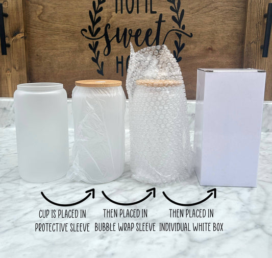 Fueled by Coffee and Jesus 16oz Libby Glass Tumbler