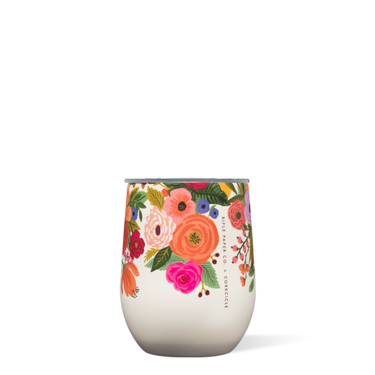 Corkcicle Stemless - 12oz Rifle Paper - Garden Party Cream