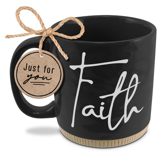 LCP Coffeecup Powerful Words Faith Black 16oz