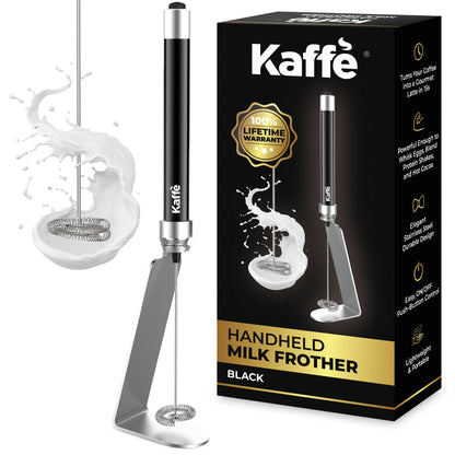 Kaffe Handheld Milk Frother with Stand