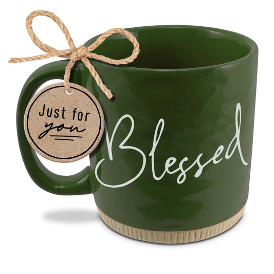 LCP Coffeecup Powerful Words Blessed Grn 16oz