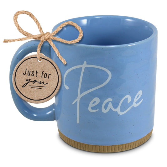 LCP Mug Powerful Words Peace Lt Blue 16oz